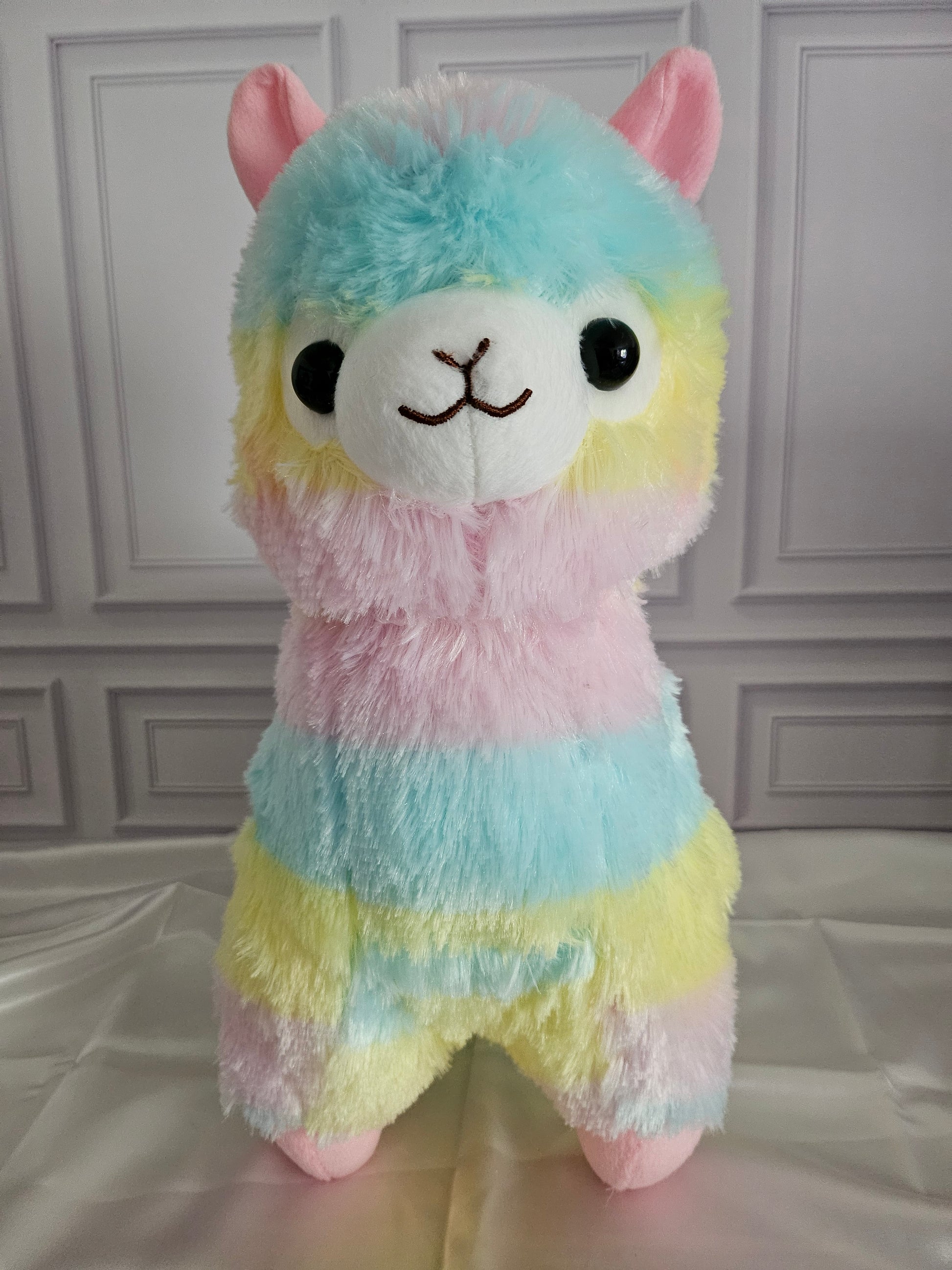 Extra Large Alpacasso - Classic Rainbow - Adorable 40cm Alpaca Plush
