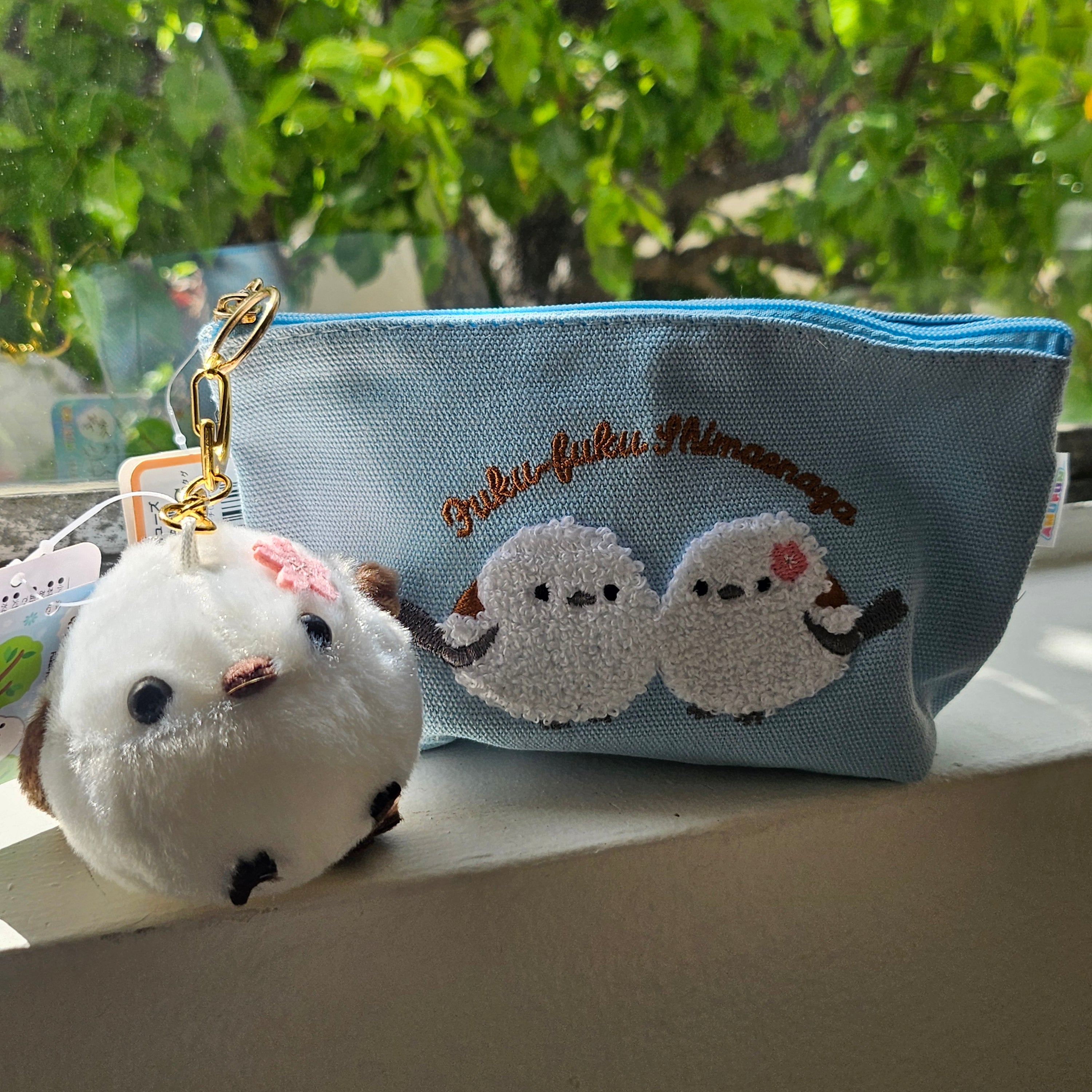 Shima Enaga Small Pouch - Adorable Snow Fairy Embroidered Zip-Pouch